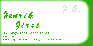 henrik girst business card